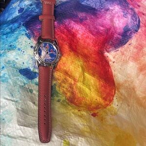 Mark McGwire 1998 Honerun Hero watch  Brown Leather Strap Men's Watch  Blue Dial